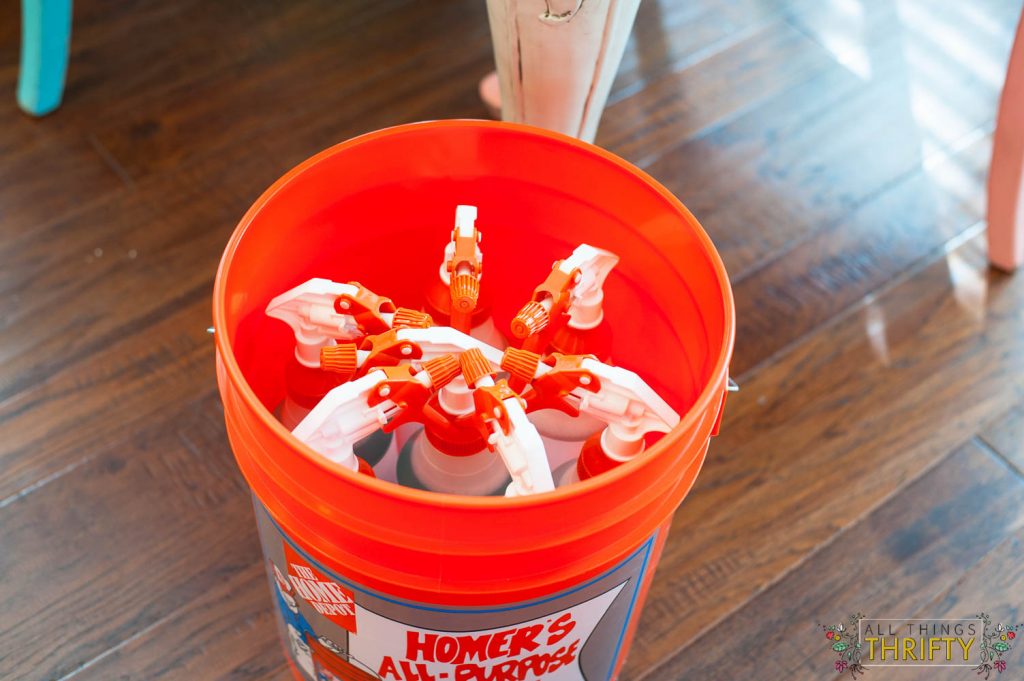 kids cleaning kit with printable labels