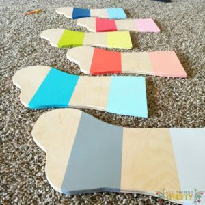 Colorful Ombre Christmas Stockings DIY Wooden Pattern thumbnail