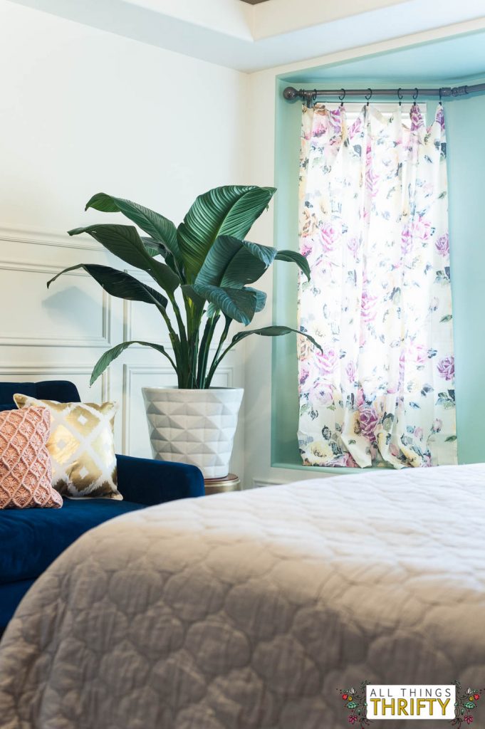 Blush, Navy, Yellow Master Bedroom Refresh-7