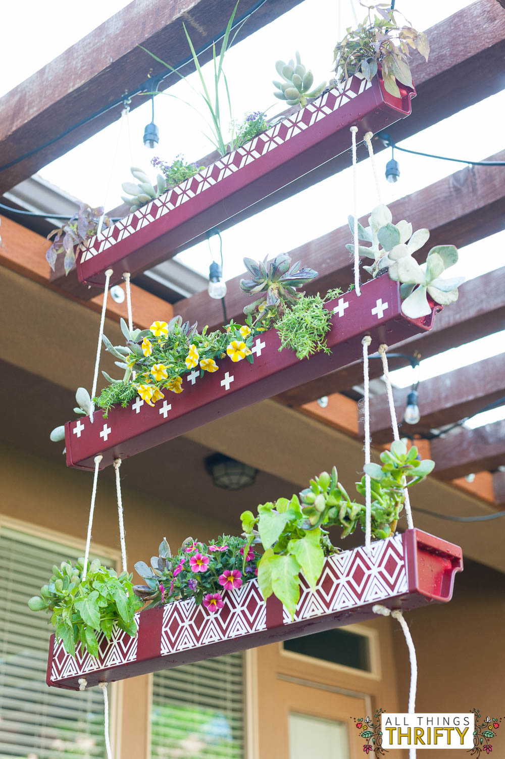 Hanging Rain Gutter Planter-16