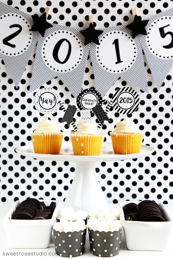 Black-and-White-Graduation-Party-Printables-1