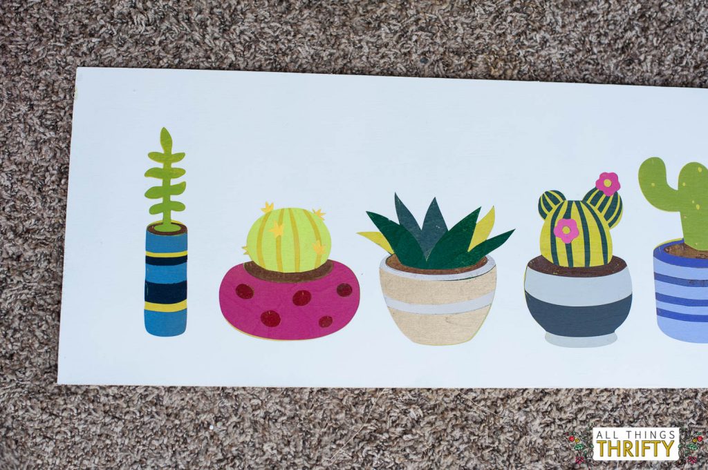 cacti picture with batik instructions