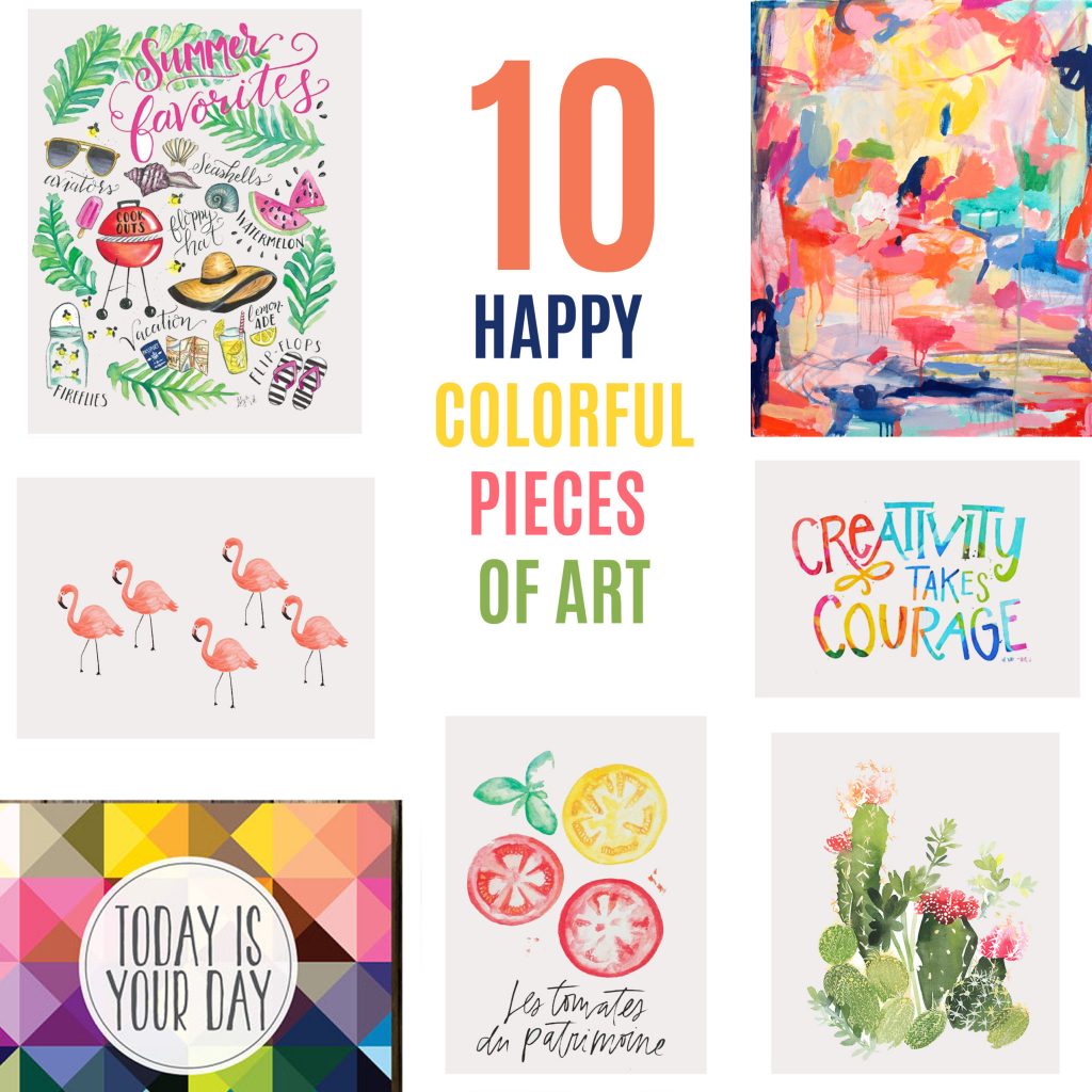 10 happy colorful art pieces