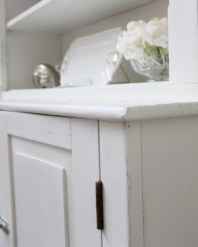 ATT White Antique Hutch Makeover 9