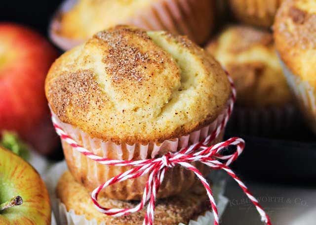 Banana Apple Muffins are a quick & easy muffin recipe using bananas, loaded with apples & topped with cinnamon & sugar.
