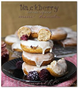 Blackberry Whole Wheat Mini Donuts 