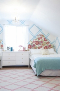 Girls Tween Bedroom Makeover {Gold, Turquoise, Magenta, & Pink}