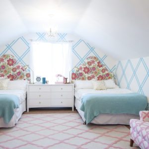 Girls Tween Bedroom Makeover {Gold, Turquoise, Magenta, & Pink} thumbnail