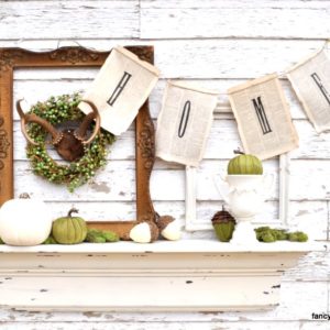 Fall mantel and Vaseline.  Huh??? thumbnail