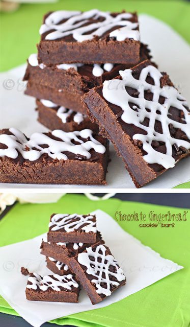 Chocolate Gingerbread Cookie Bars