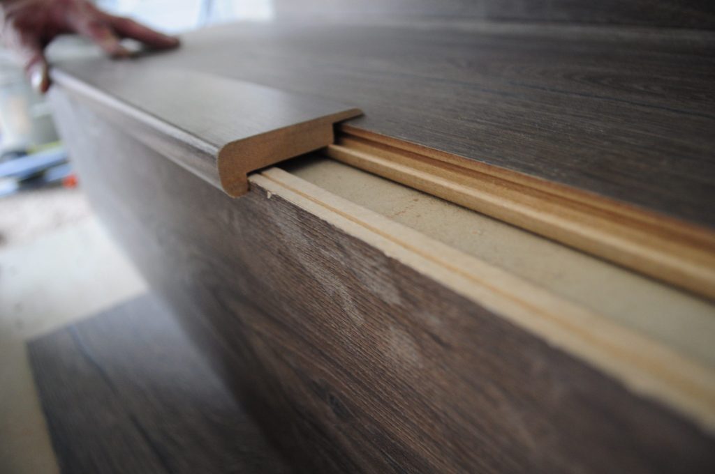 stair nose on laminate flooring