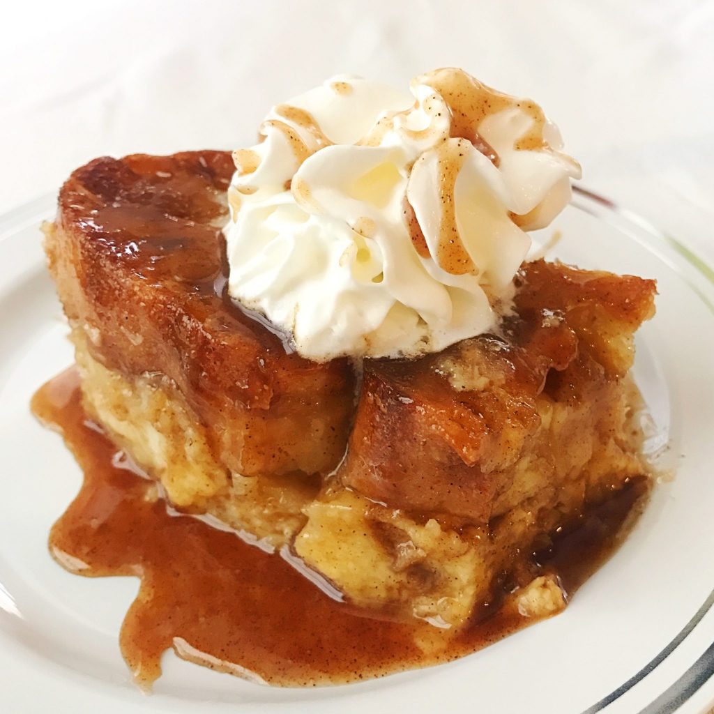 Baked French toast caramel drizzle