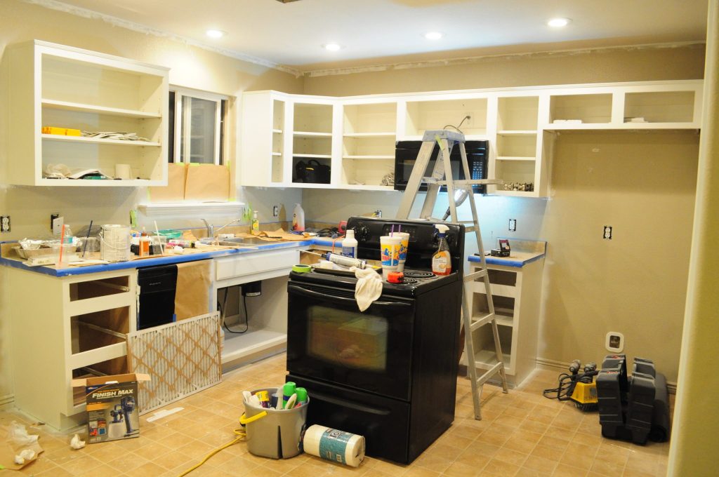 How to paint your kitchen cupboards white