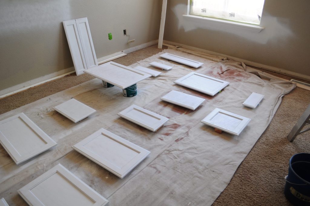 how to paint your kitchen cupboards white