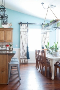 Adding Galvanized Touches to a Colorful Dining Room and Living Room
