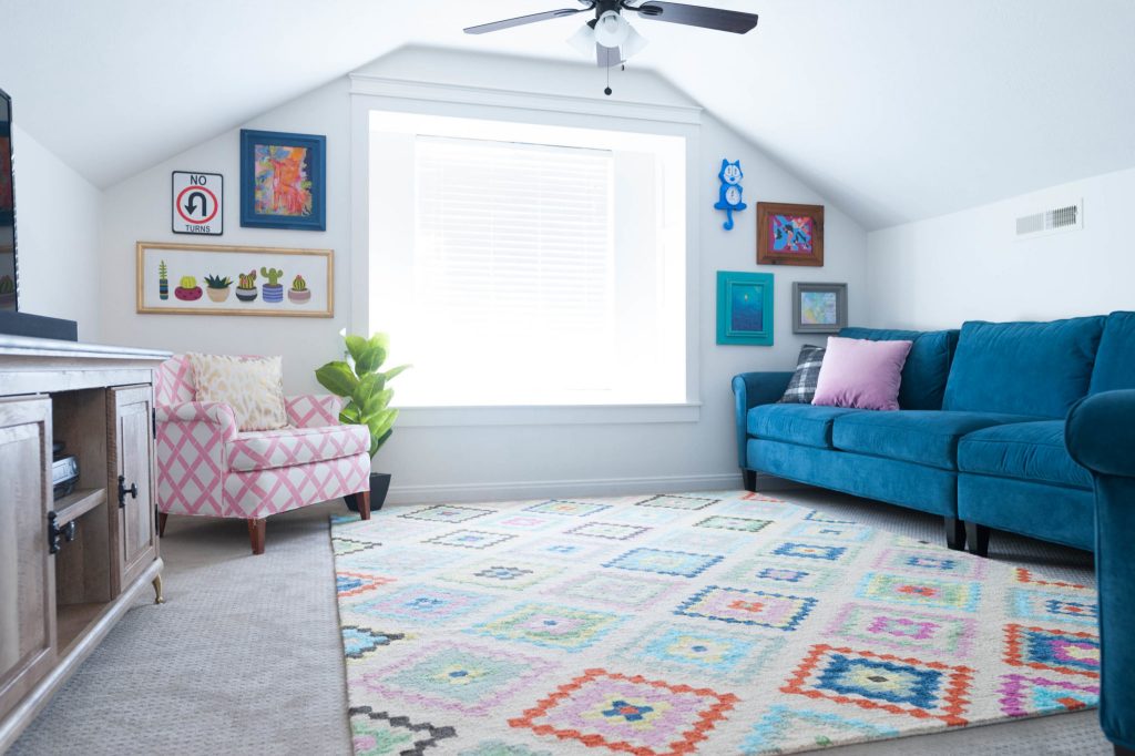 Upstairs Multi Color Play Room and Teen hangout Reveal