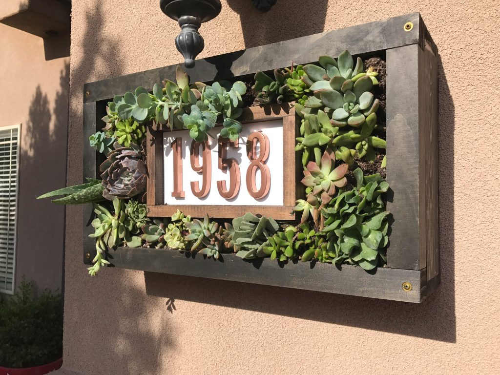 Custom House Numbers Succulent Garden-4