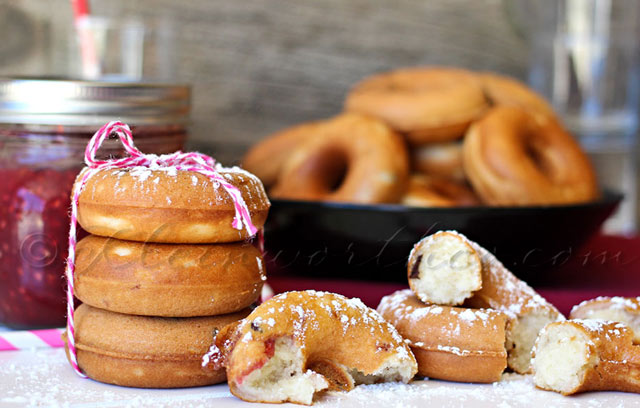 Raspberry Chocolate Chip Donuts