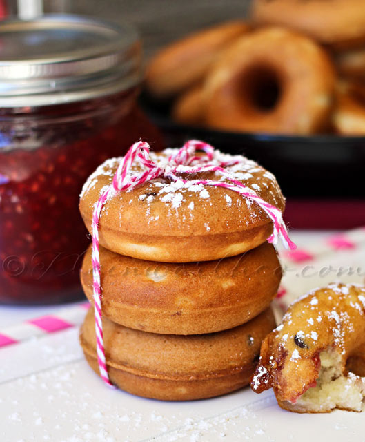 Raspberry Chocolate Chip Donuts