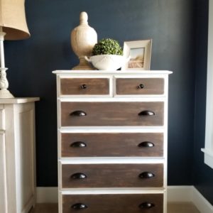 $20 garage sale dresser makeover thumbnail