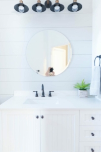 Grey and White Bathroom Renovation Reveal