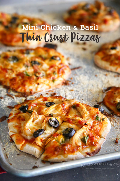 Mini Chicken Basil Tin Crust Pizza