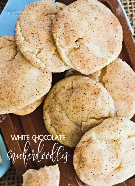 White Chocolate Snickerdoodle Cookies