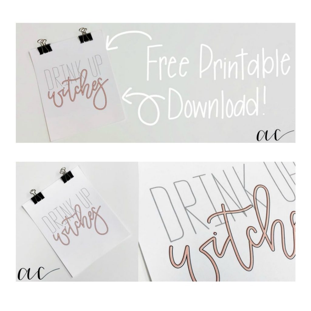 FREE Halloween Printable: Drink up Witches! | All Things Thrifty ...