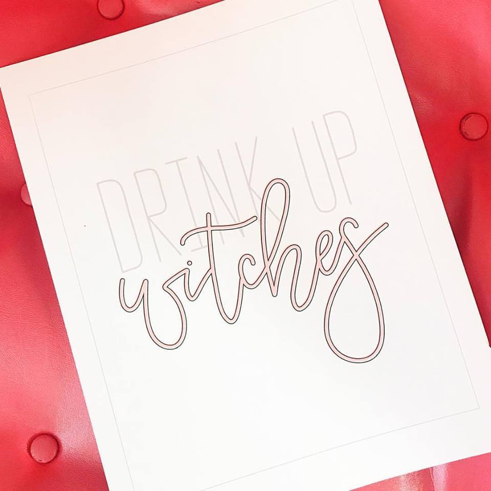 FREE Halloween Printable: Drink up Witches! | All Things Thrifty