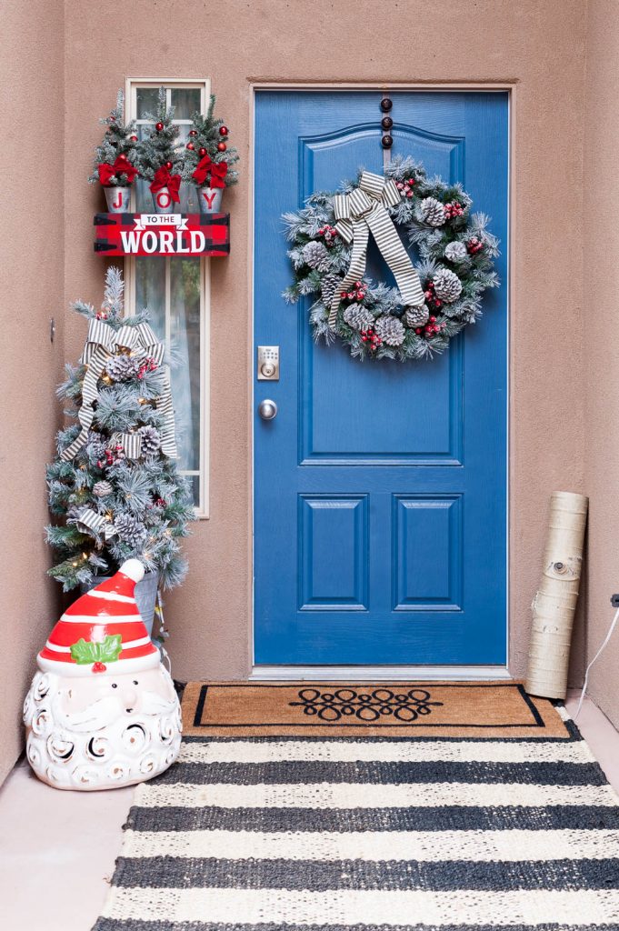 Colorful Christmas Entryway! All Things Thrifty