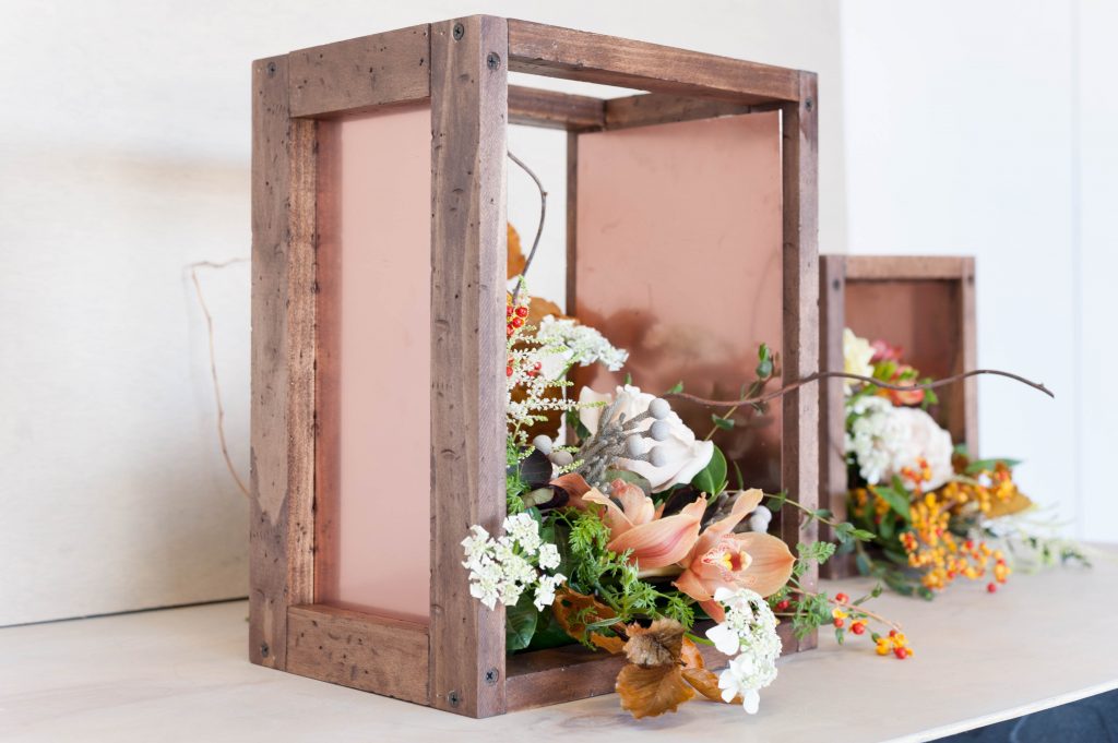 Rustic Wood Wedding Centerpiece