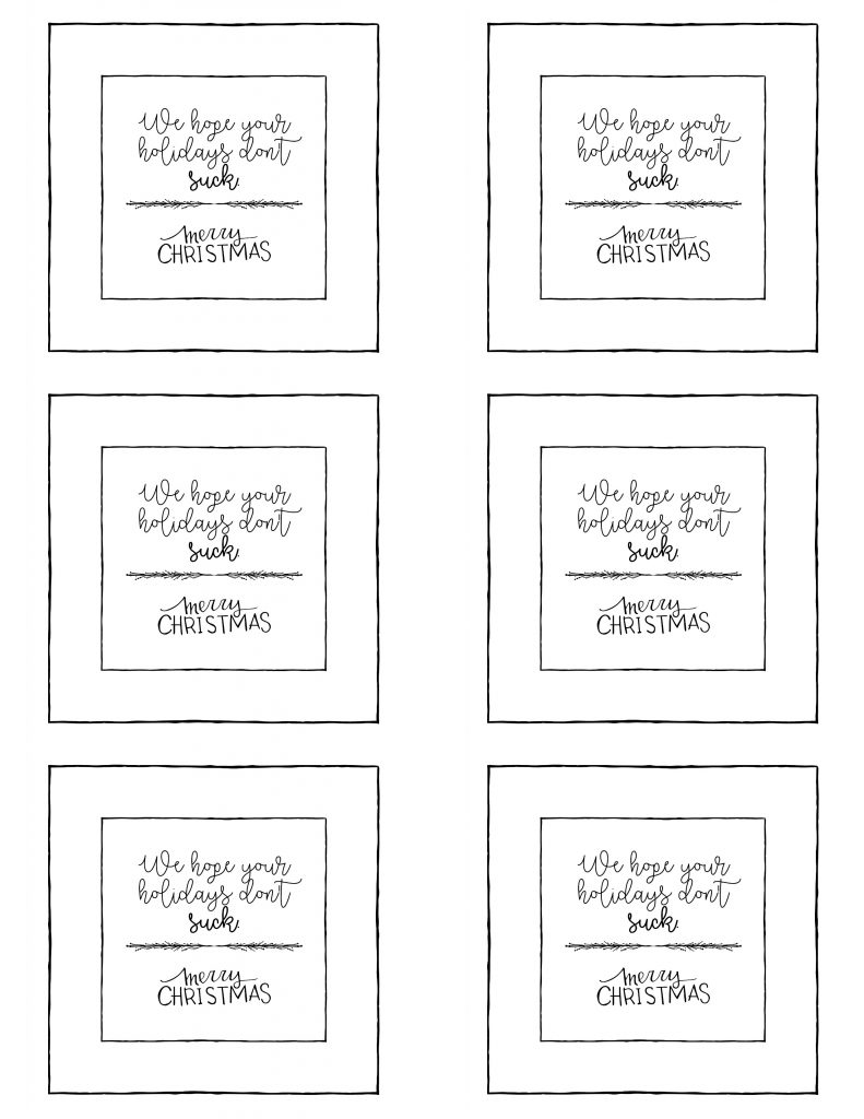 Easy Neighbor Christmas Gifts with Free Printable Tags