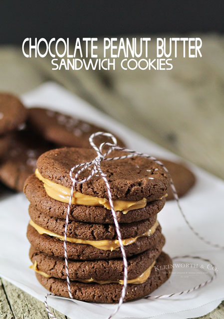 Chocolate Peanut Butter Sandwich Cookies