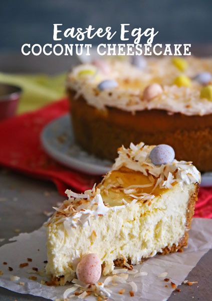 Easter Egg Coconut Cheesecake