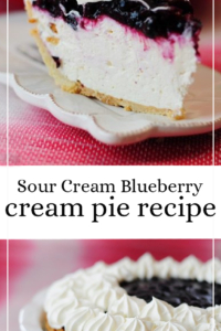 Sour Cream Blueberry Cream Pie