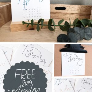 FREE PRINTABLE – 2019 Calendar thumbnail