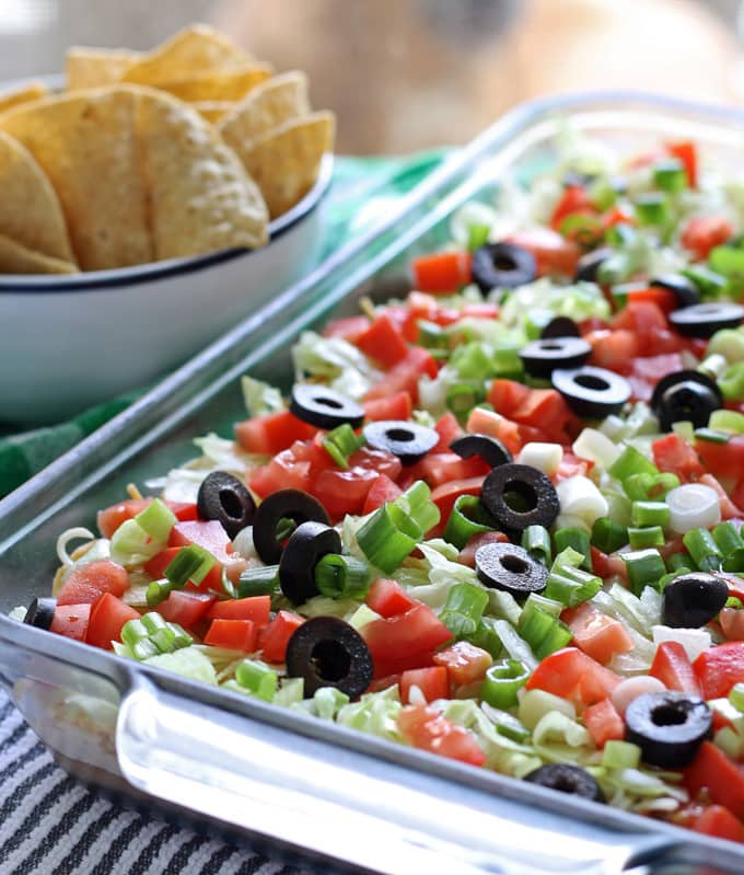 Dành cho tiệc 8 layer taco dip truyền thống và phổ biến