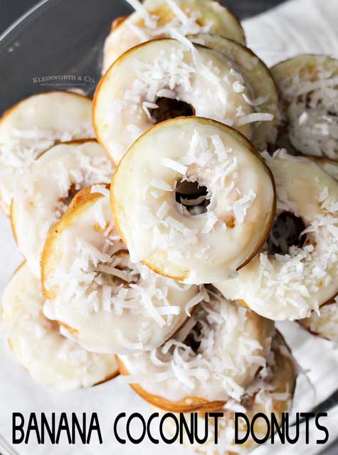 Banana Coconut Donuts