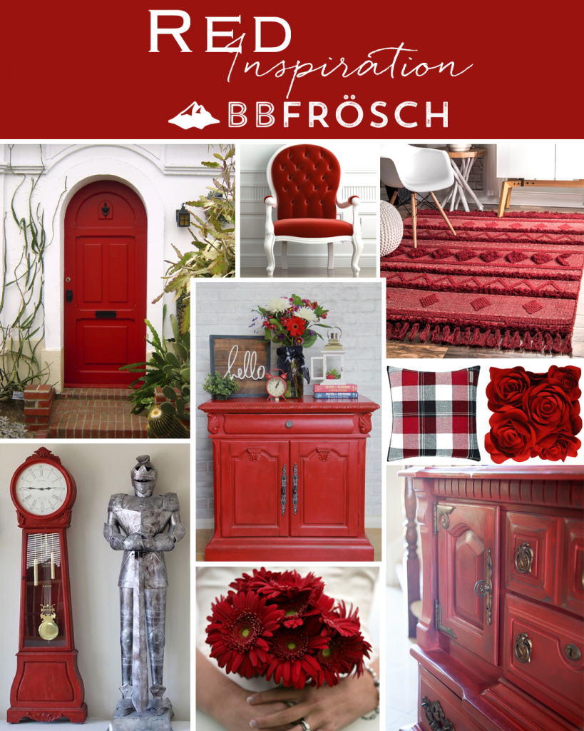 red furniture | red chalk paint | diy chalk paint