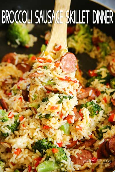 Broccoli Sausage Skillet Dinner