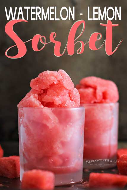 Watermelon Lemon Sorbet