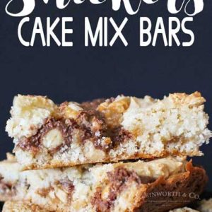 Snickers Cake Mix Bars thumbnail