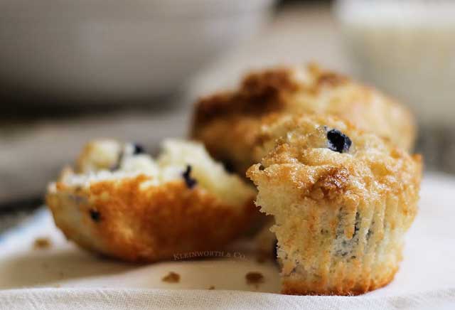 Lightened up blueberry muffins