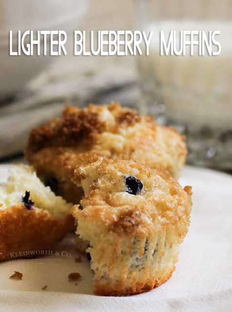 Lighter Blueberry Muffins
