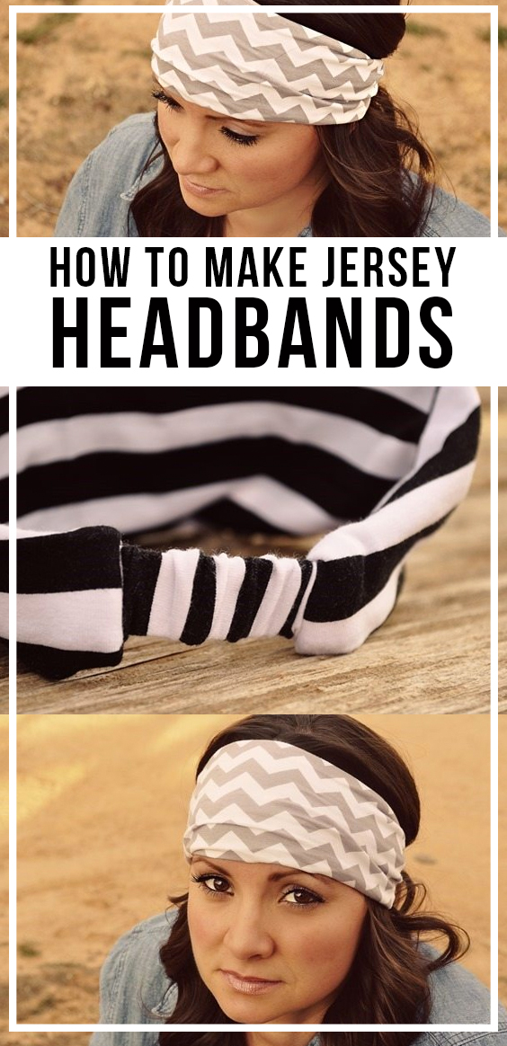 How to make jersey fabric headbands yourself. 