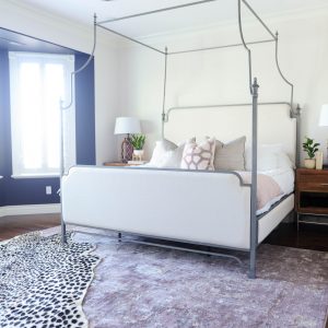 Modern Master Bedroom with Black, Purple and Leopard Accents REVEAL thumbnail